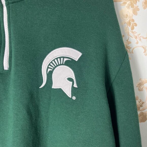 Michigan State Womens 1/4 Zip Pullover Sweatshirt Sz XL MSU Collegiate Football - Picture 4 of 7